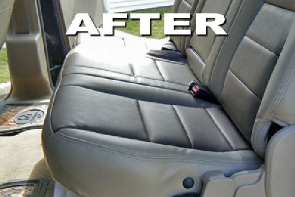Auto seat after being recoved by Barry Seat Cover